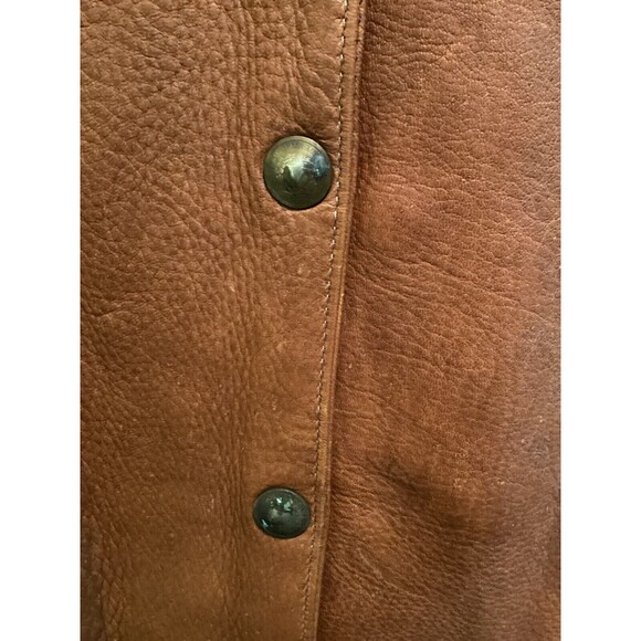 Fox Creek Leather Men's Size 6XL Button-Up Lined Sleeveless Leather Riding Vest - Picture 9 of 13